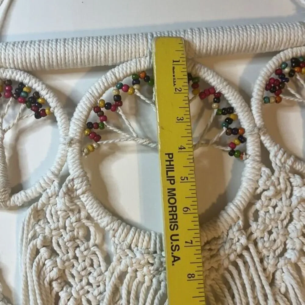 Macrame‎ Tree Of Life White Rope Woven Wall Hanging Tapestry Boho New Hippy